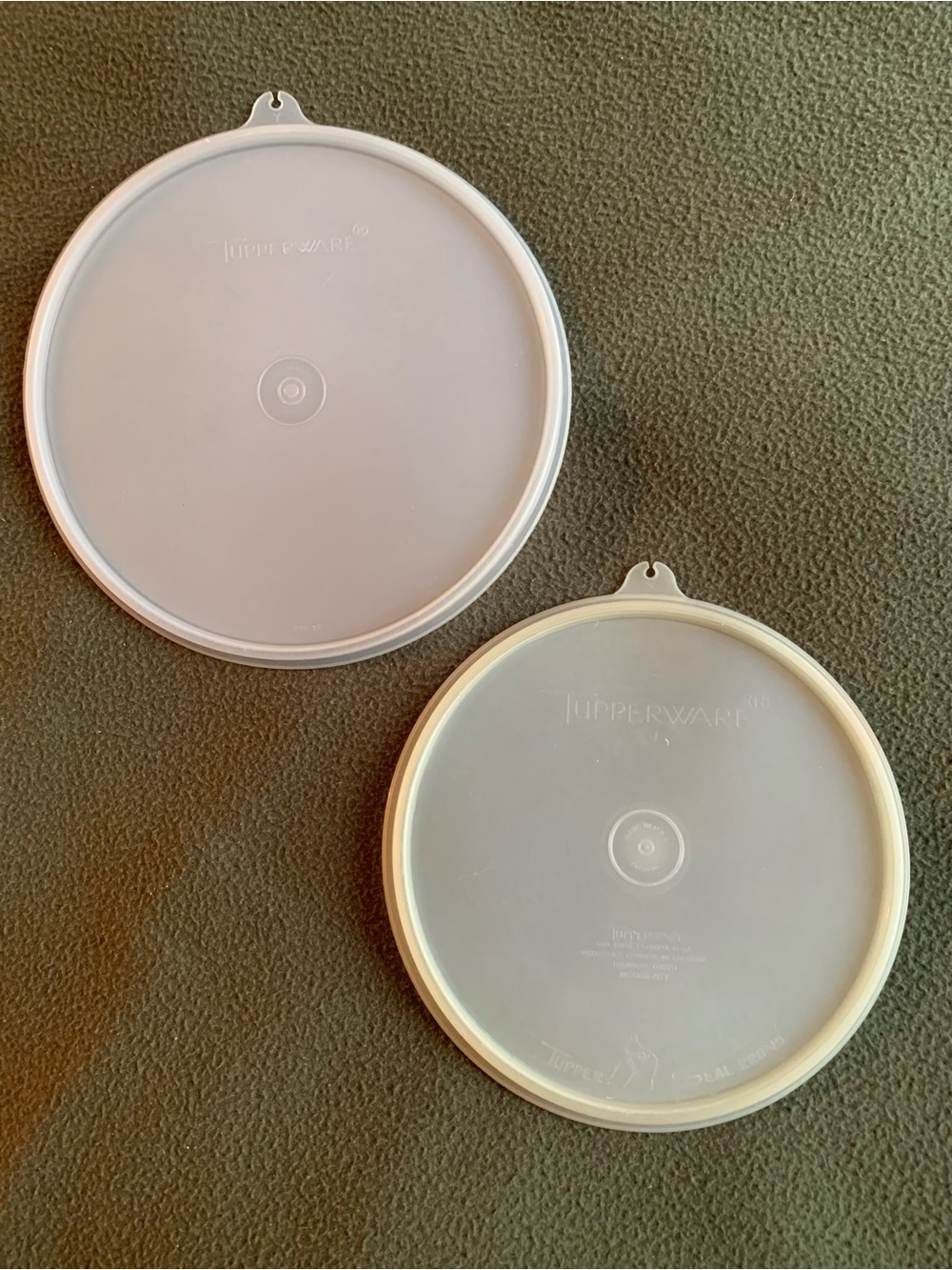 GUC Tupperware lids. 7 3/4” (229-27). 6 7/8” (228-19).
